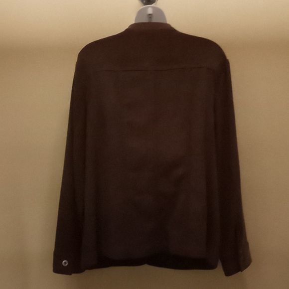 JM Collection Woman Brown Tweed Jacket - Picture 7 of 13